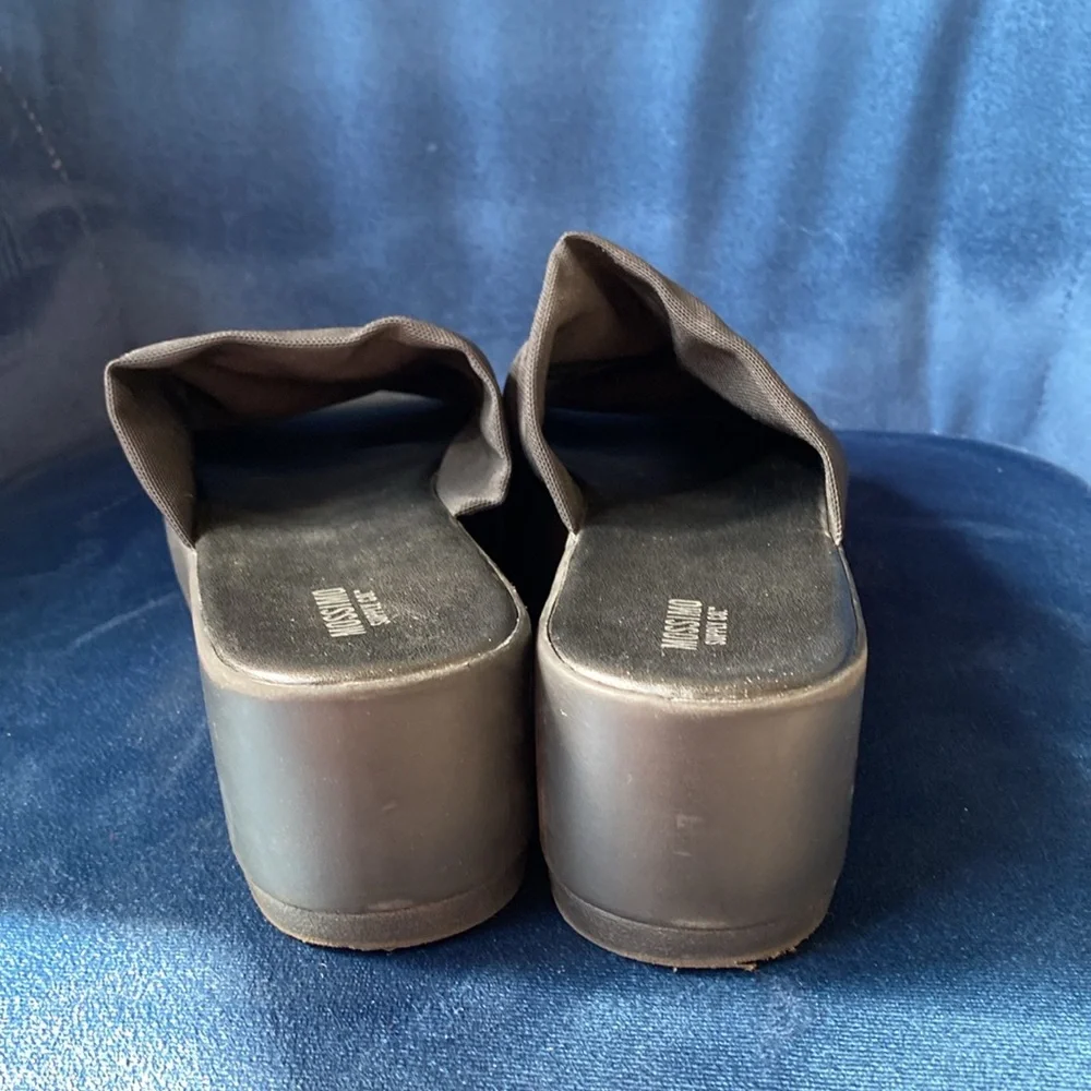 Mossimo 90s Y2K Style Chunky Platform Slinky Slip On Sandals Black Size 9.5